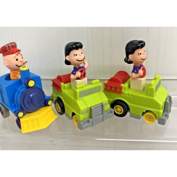 Vintage McDonald's Peanuts Happy Meal Toys 3 NIP & 5 Used Lucy Snoopy  1989 1994 - Picture 14 of 16